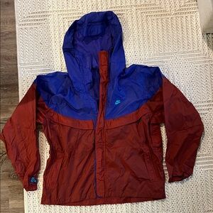 Nike Kids' Vibrant Red and Blue Raincoat